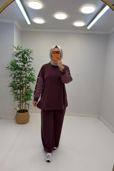 Vallen Pike Kumaş Takım Mürdüm