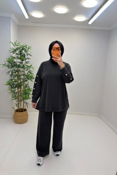 Vallen Pike Kumaş Takım Siyah