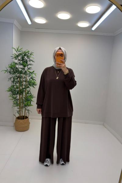 Alis İkili Takım Kahverengi
