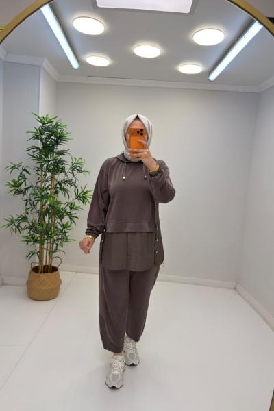 Maysa Modal Takım Kahverengi
