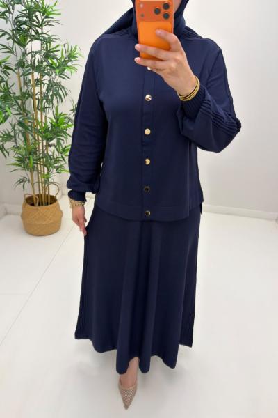 Arven Merserize Etekli Takım Lacivert