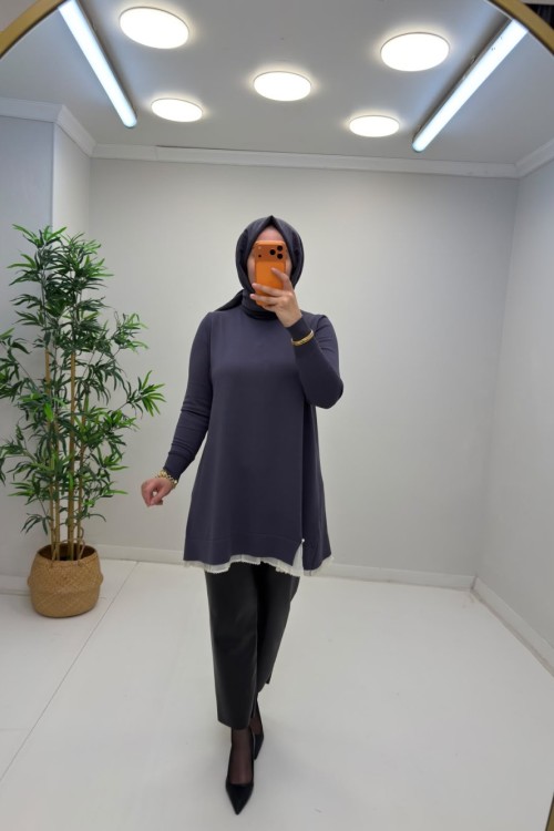 İnci Merserize Tunik Antrasit