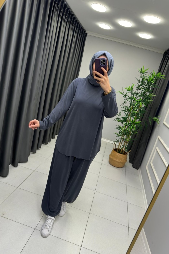 Perla Oysho Kumaş Takım Antrasit