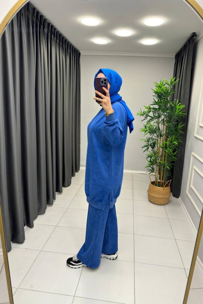 Batik Desen Takım Mavi