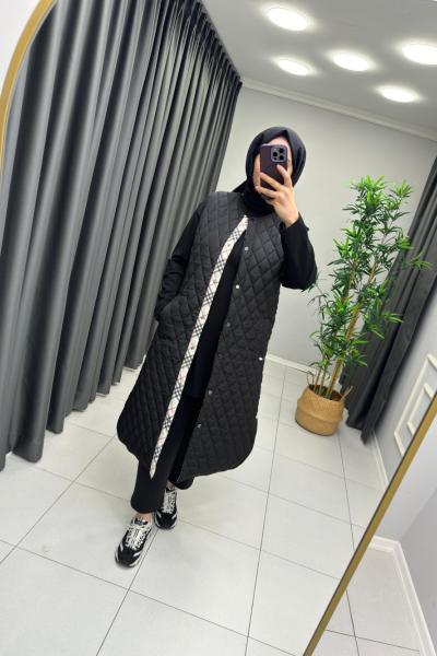 Miqa Kapitone Yelek  Siyah