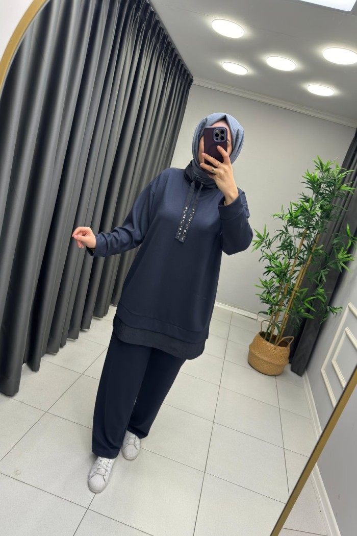 Talia Oysho Paraşüt Detay Kapşonlu Takım Antrasit
